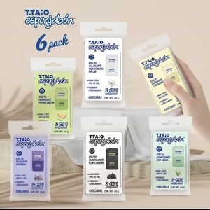 T.TAIO Esponjabón 6-Pack Soap Bars - Multicolor